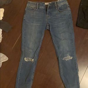 Free people ankle cropped jeans